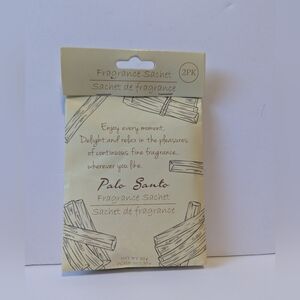 New" Palo Santo fragrance sachets. They are portable fragrance diffuser 2pk.